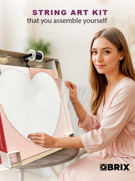 QBRIX Thread Painting from a Photo - Heart