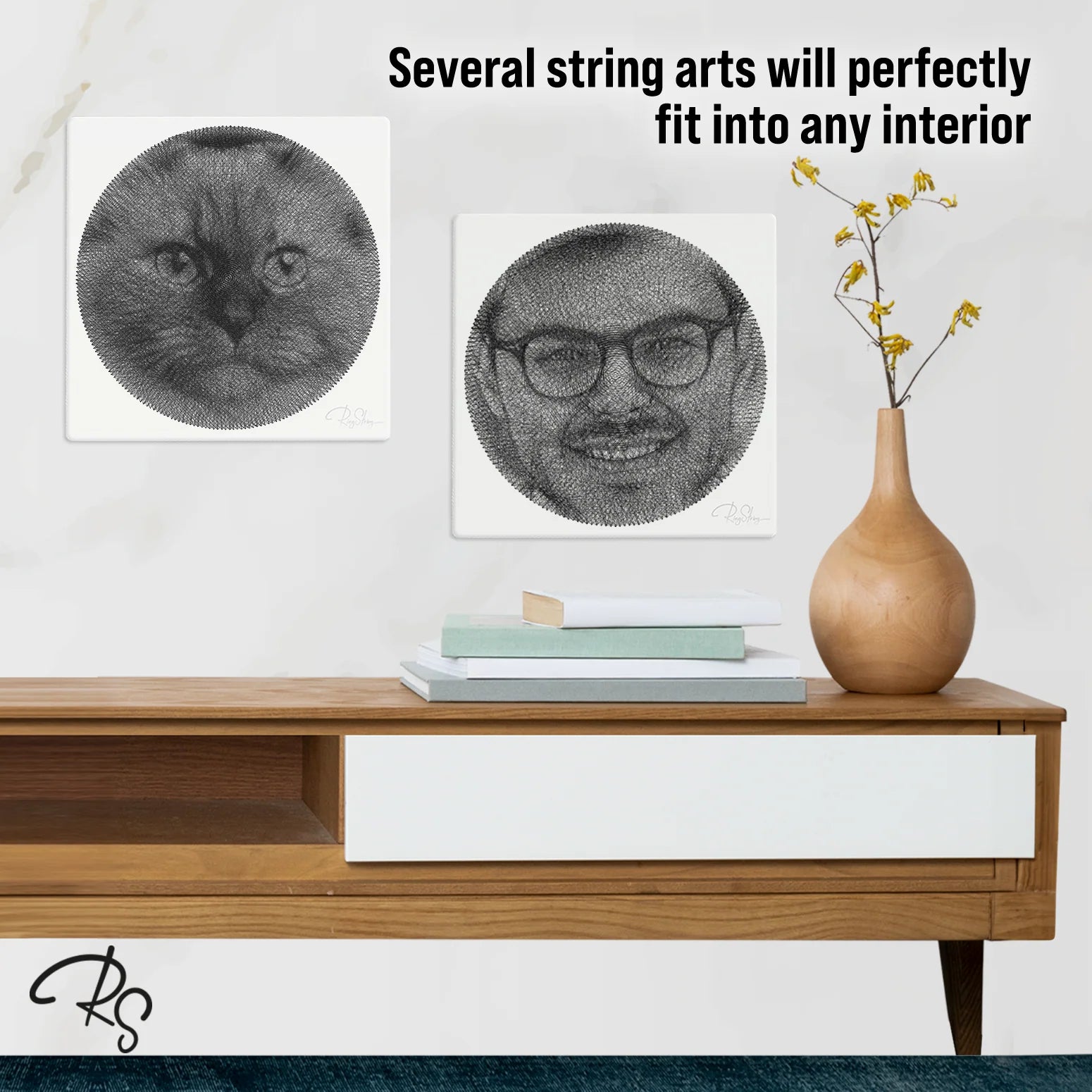 RingString Mini - Diegu glezna no jebkuras fotogrāfijas, perfekta dāvana, mākslas darbs