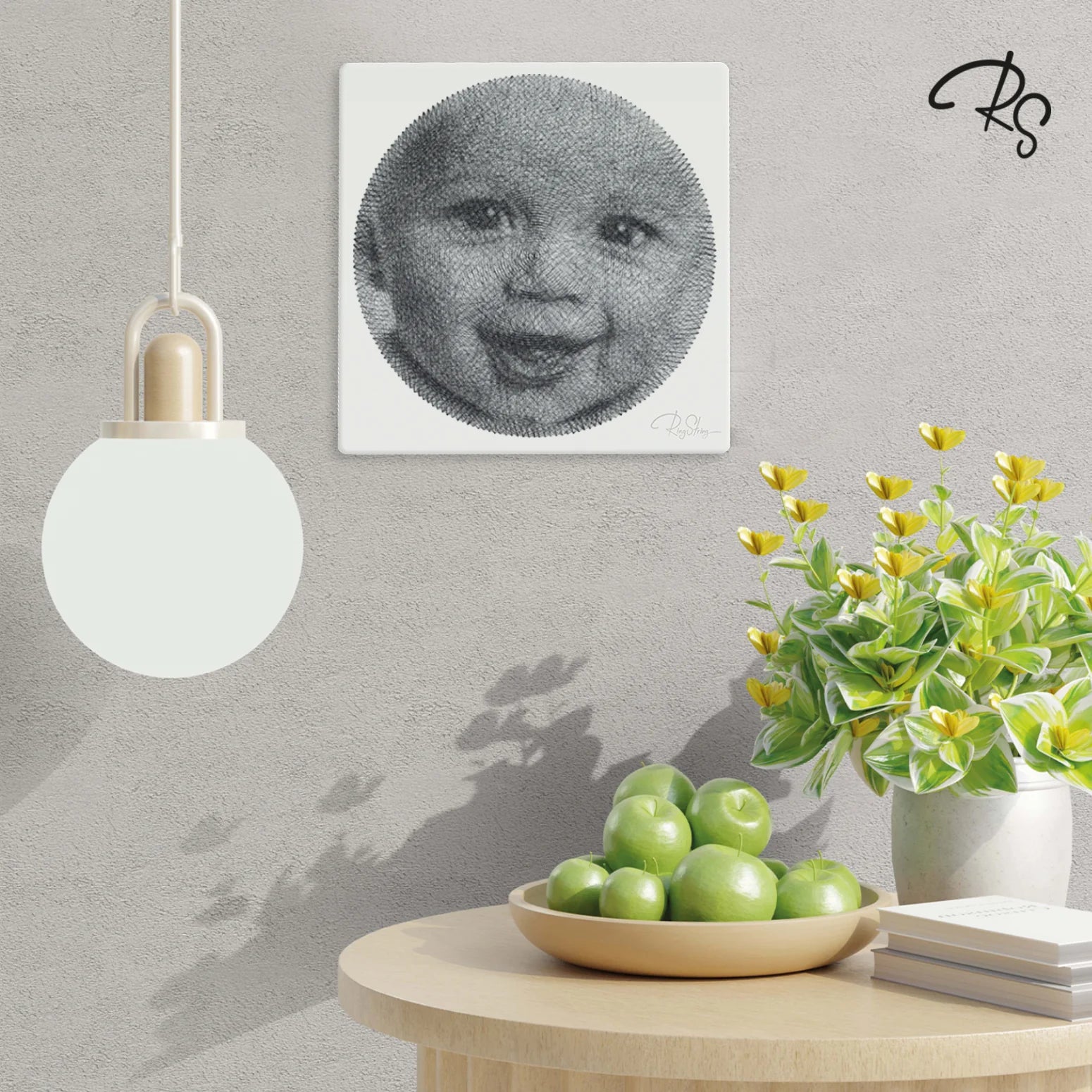 RingString Mini - Diegu glezna no jebkuras fotogrāfijas, perfekta dāvana, mākslas darbs