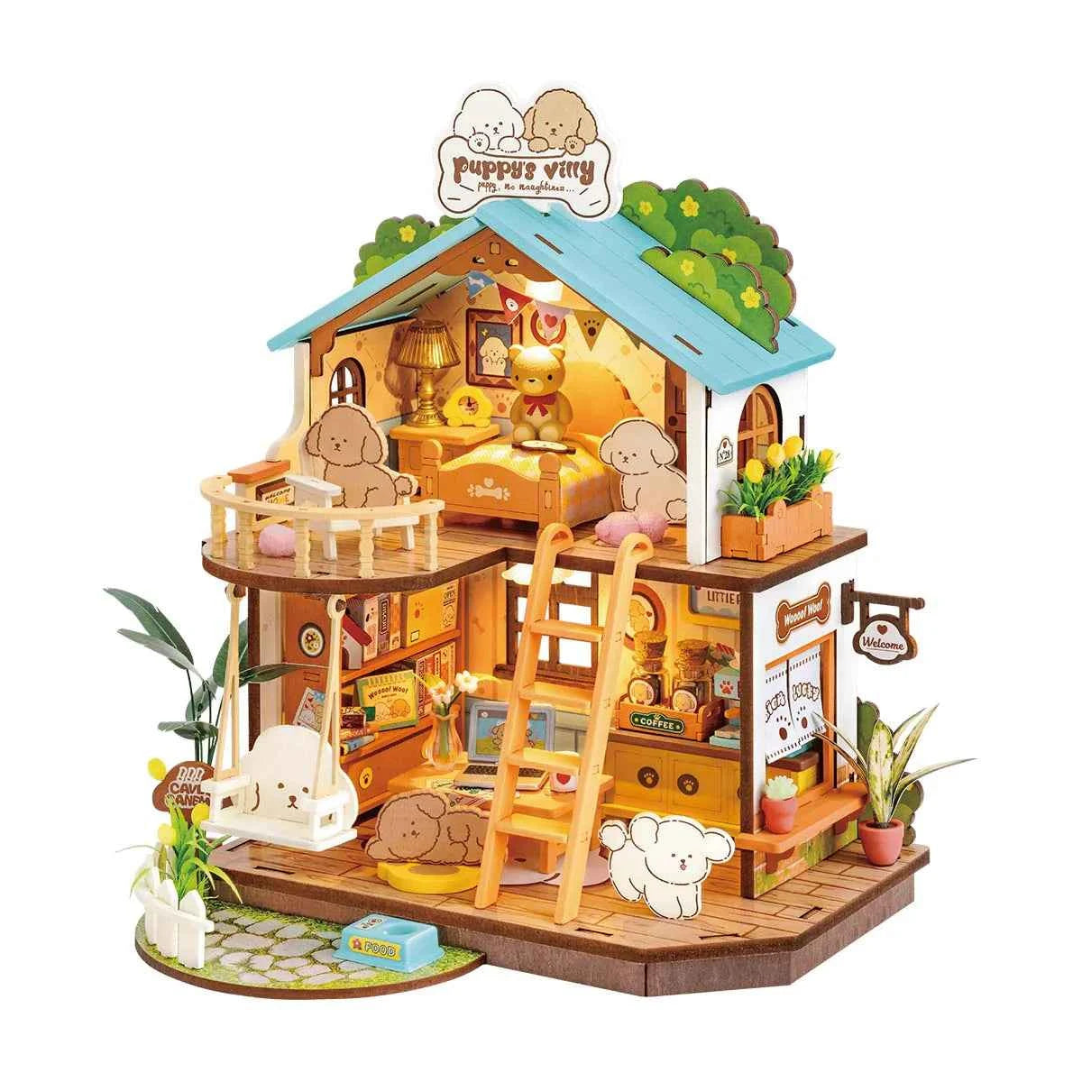 Puppy’s Cozy Villa DIY Miniature House Rolife