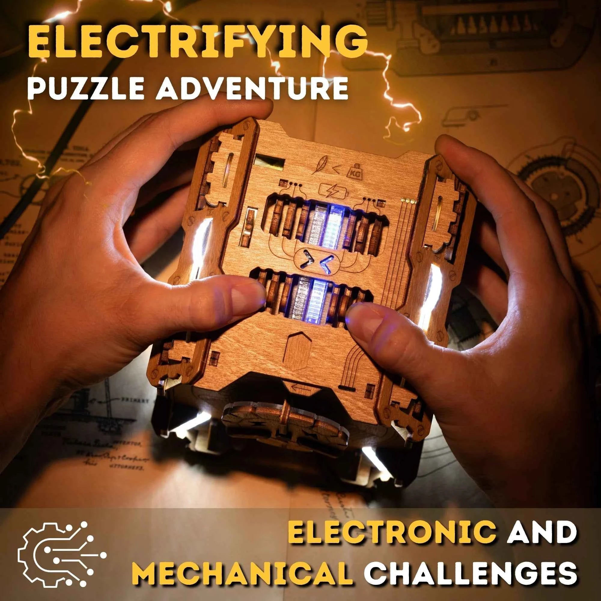 Tesla Box Escape Room Game Puzzle Box - Challenging Puzzle Adventure