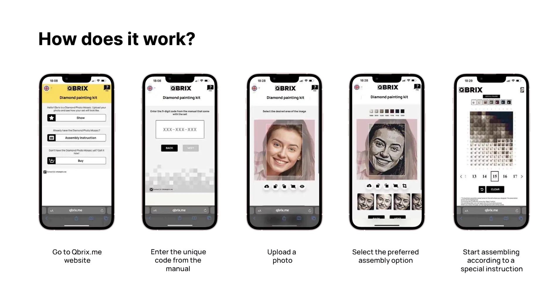 Step-by-step guide on how to use a software or app with images of a woman and a man.