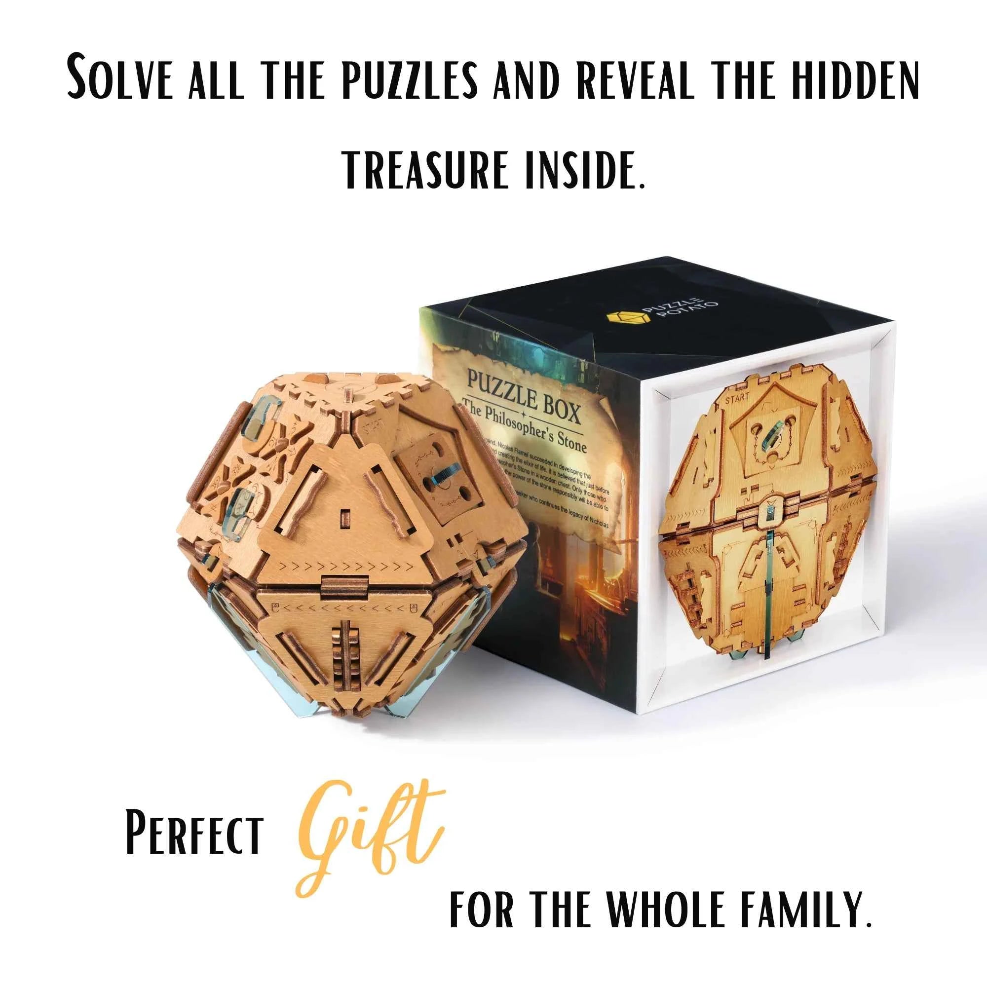 Philosopher's Stone Escape Room Game Puzzle Box for Thrilling Adventure