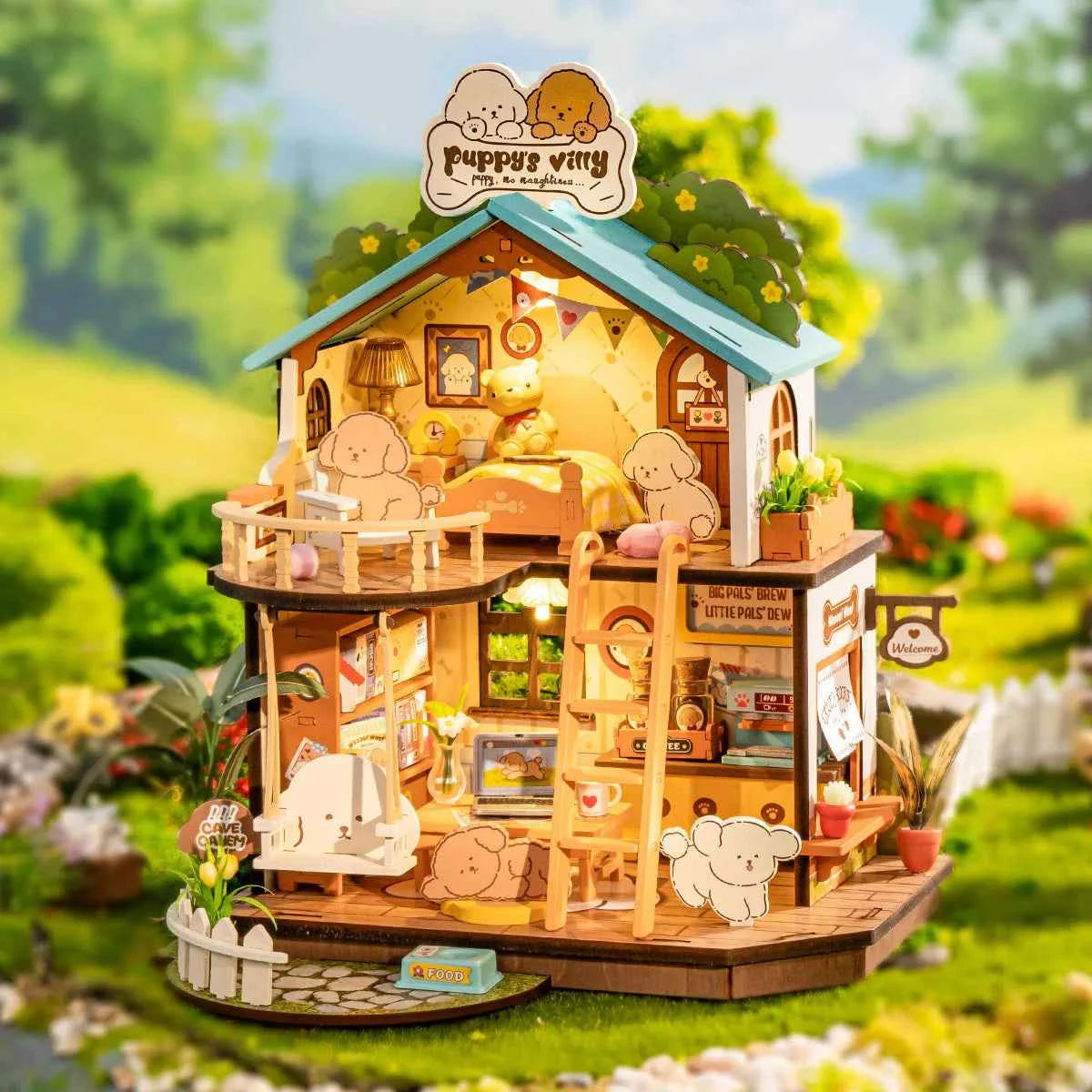 Puppy’s Cozy Villa DIY Miniature House Rolife