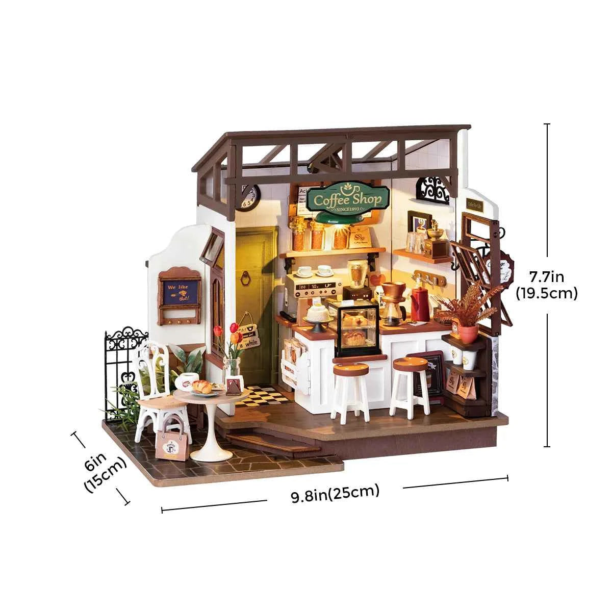Slow Life Café Miniature House kit Rolife