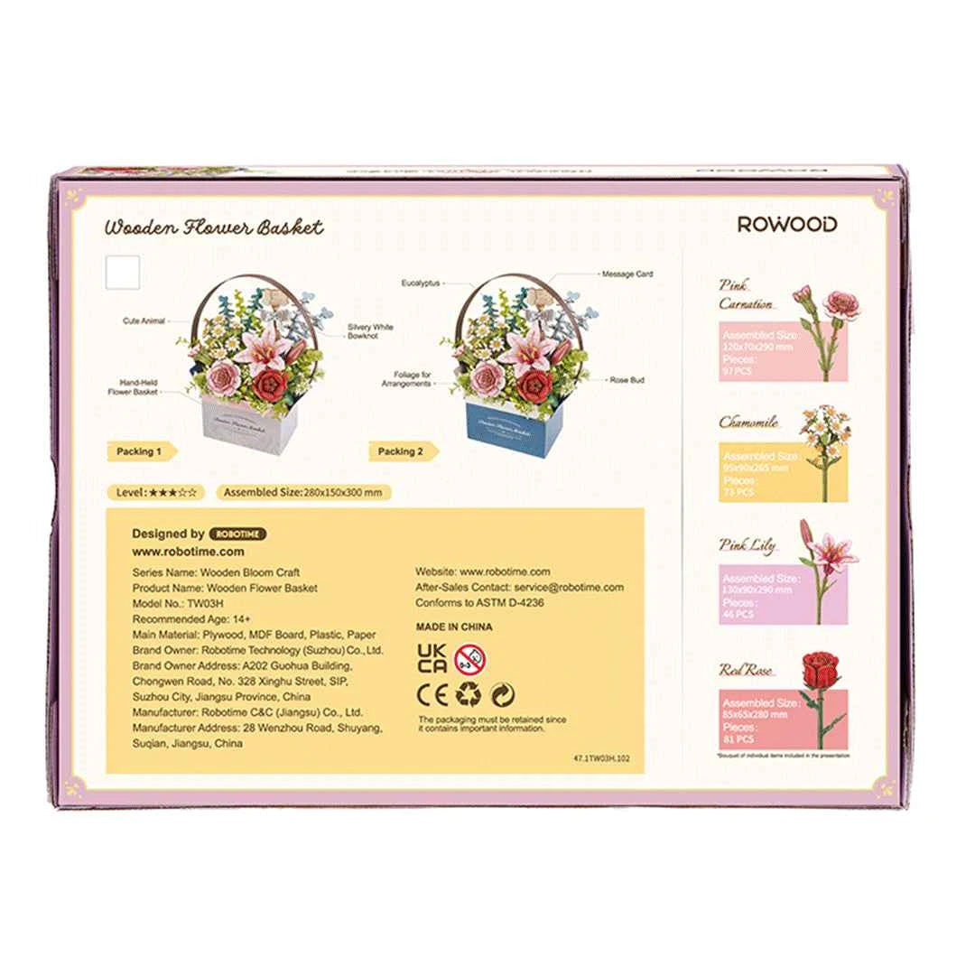 Wooden Flower Basket - RoWood DIY