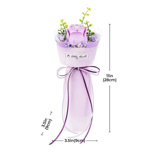 Purple Rose DIY Bouquet 3D Puzzle