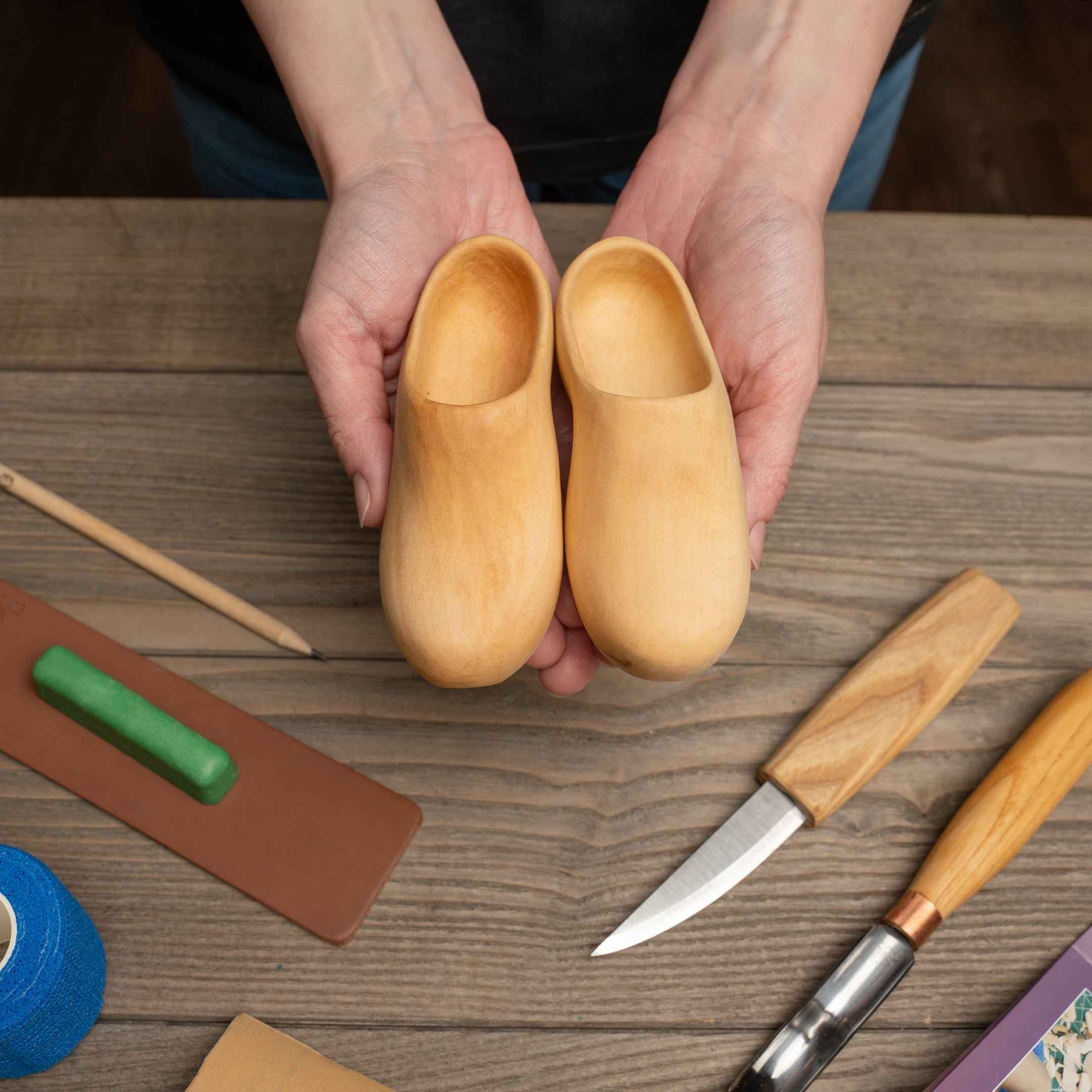 Wooden Clogs Carving Kit