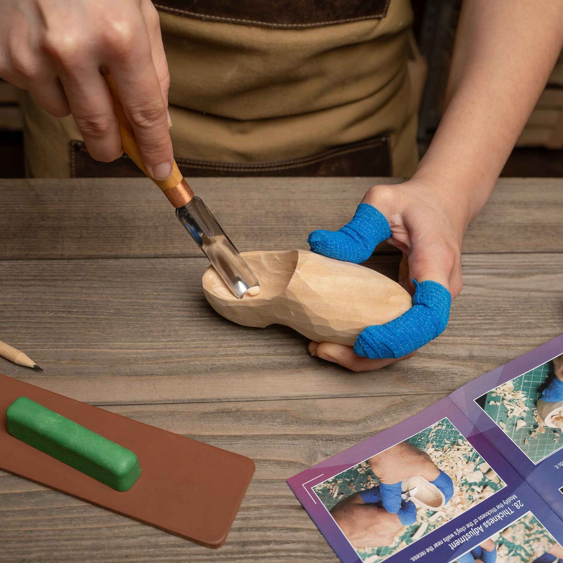 Wooden Clogs Carving Kit