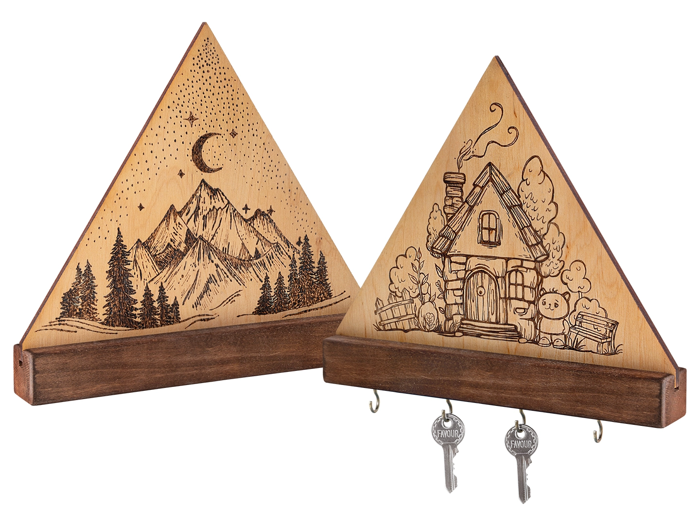 Kit DIY di pirografia “Portachiavi da parete”