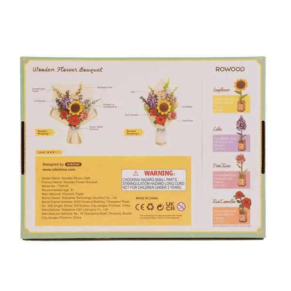 Wooden Flower Bouquet - RoWood DIY