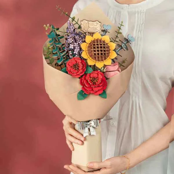 Wooden Flower Bouquet - RoWood DIY