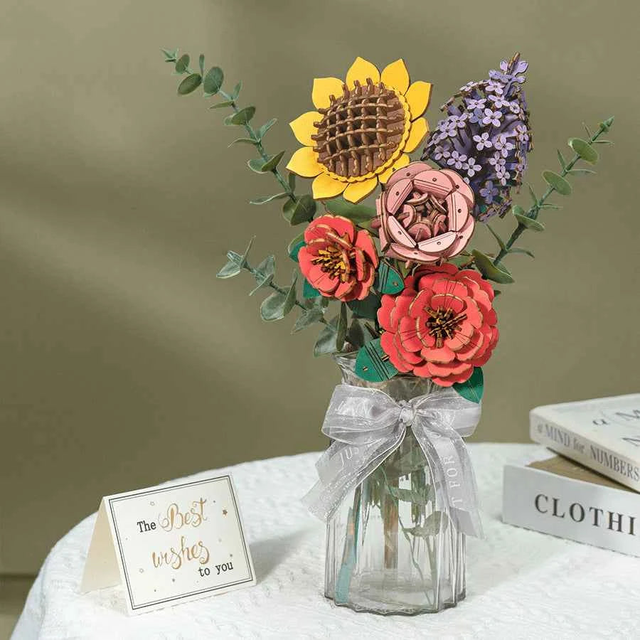 Lilac Wooden Flower Puzzle