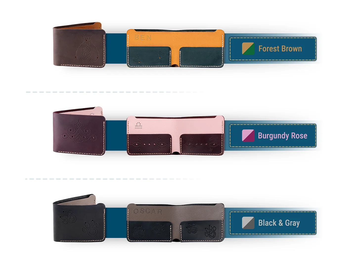 Kit de trabajo en cuero “Cartera”