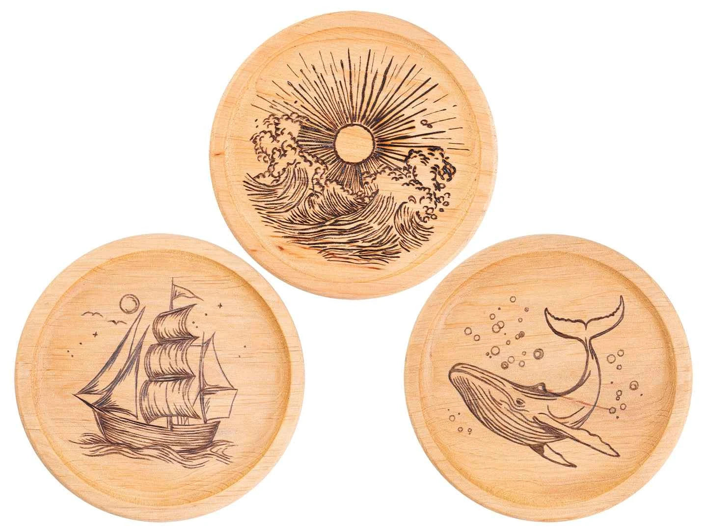 Wooden Coasters DIY Pyrography Kit