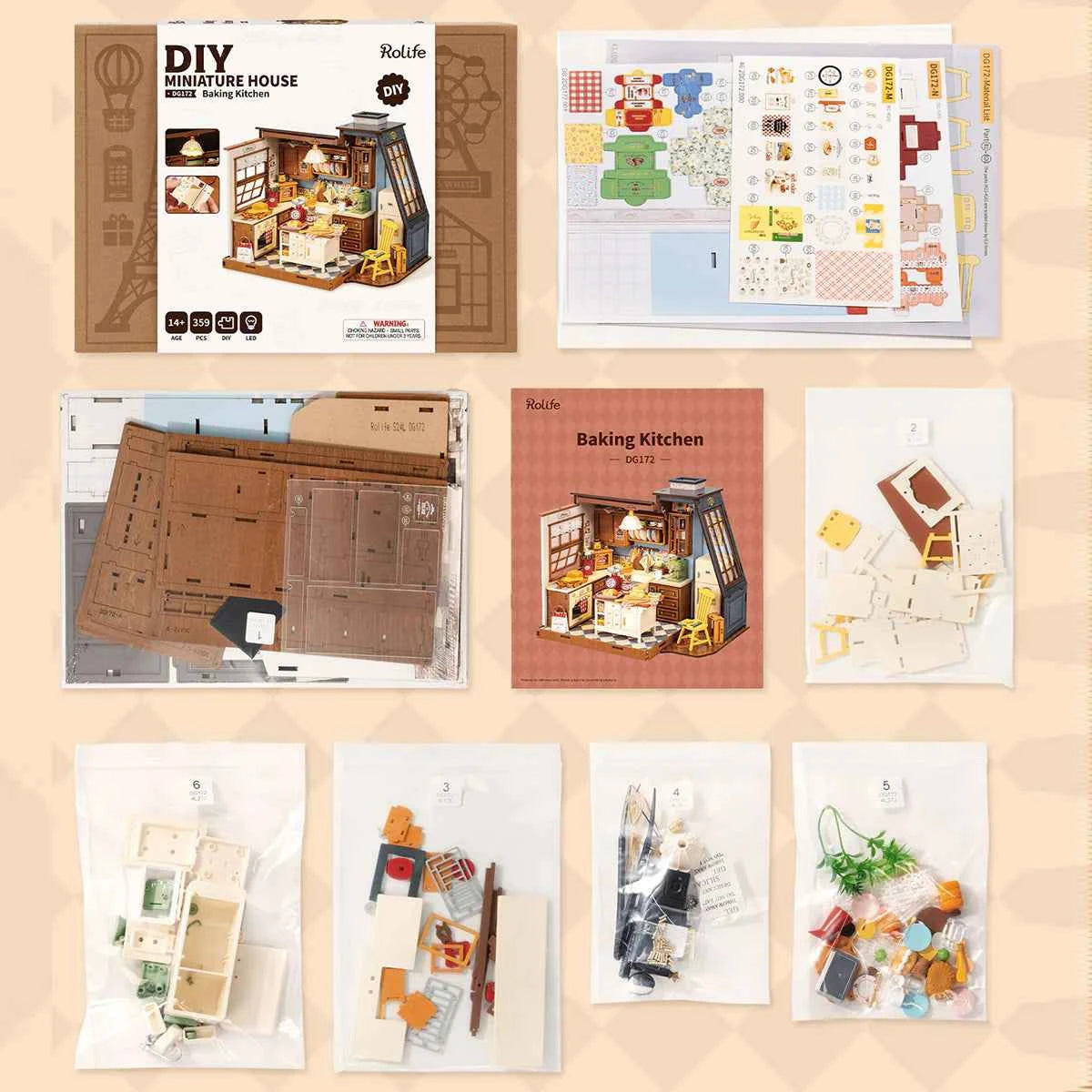 Baking Kitchen DIY Miniature House Rolife