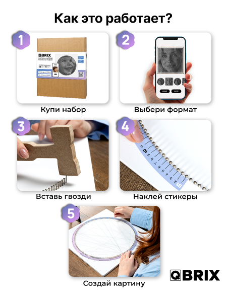 QBRIX Photo Thread Art - Circle/Square