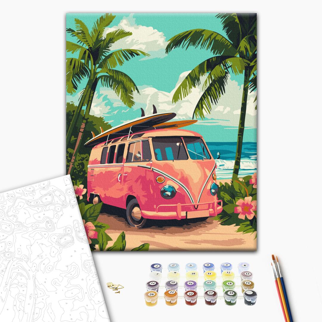 Painting by numbers Vacation in retro style (BS54093)