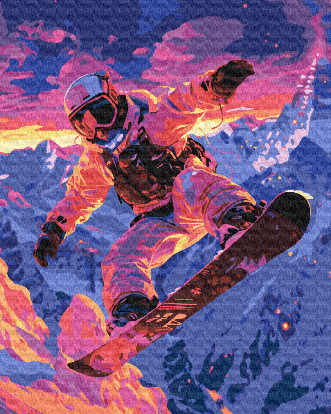 Painting by numbers Snowboarder (BS54110)