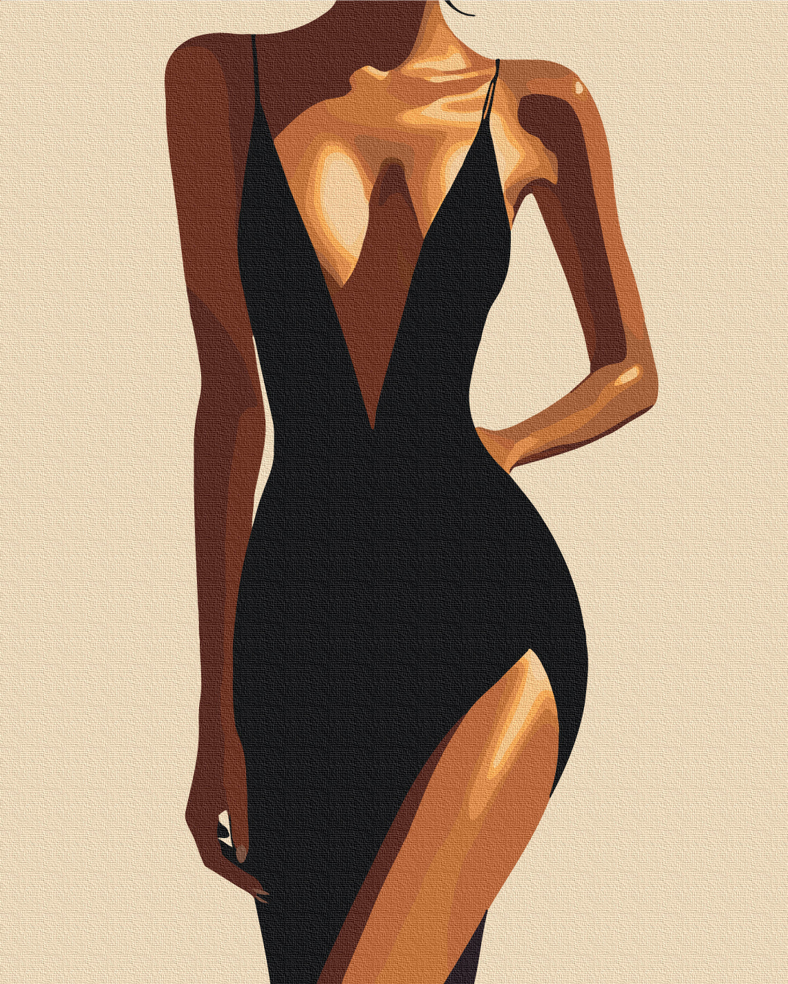 Painting by numbers Charm in black (BS54246)