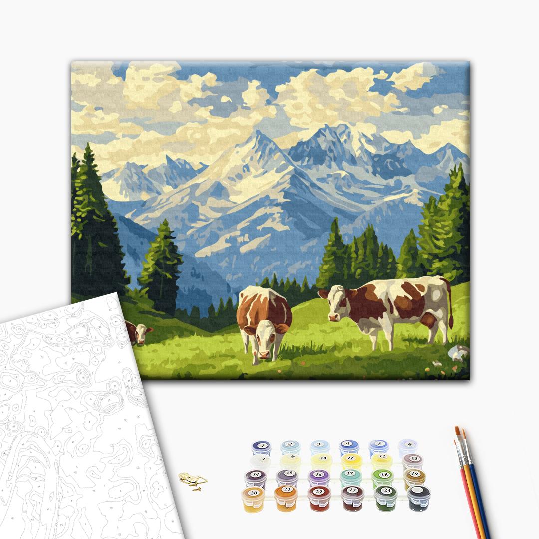 Painting by numbers Sunny morning in a meadow (BS54245)