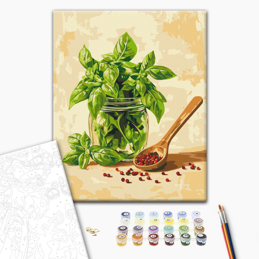 Painting by numbers Fragrant basil (BS54434)