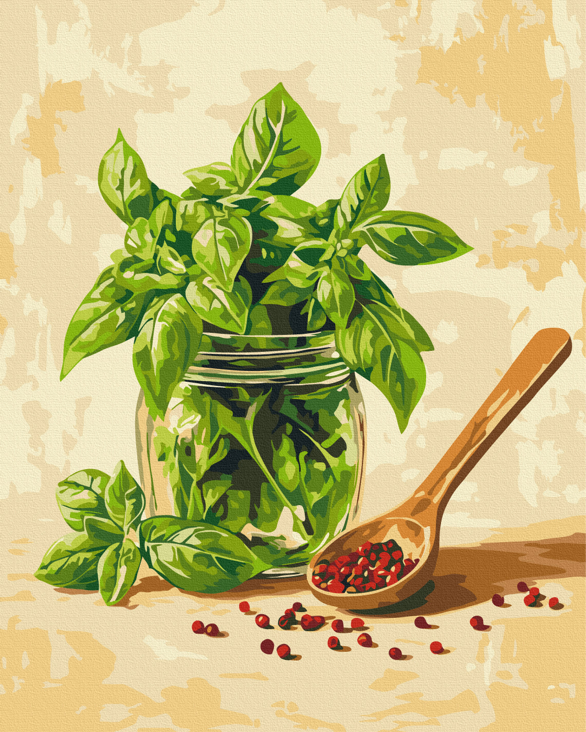 Painting by numbers Fragrant basil (BS54434)