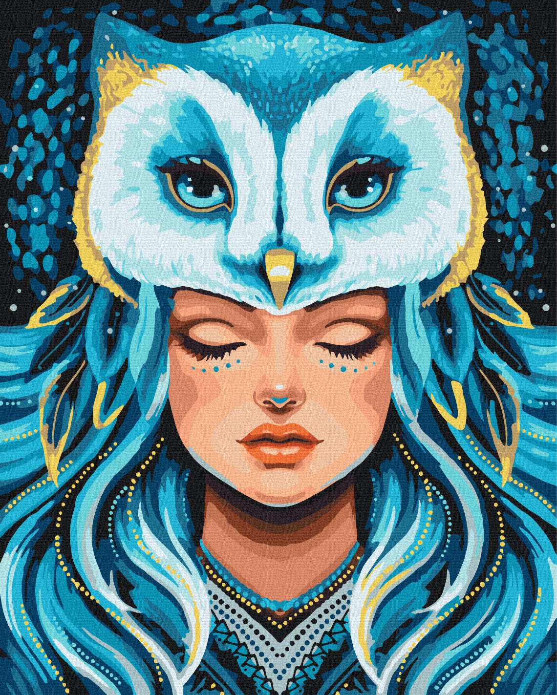 Painting by numbers The soul of the Owl © Polina Skurykhina (BS54321)
