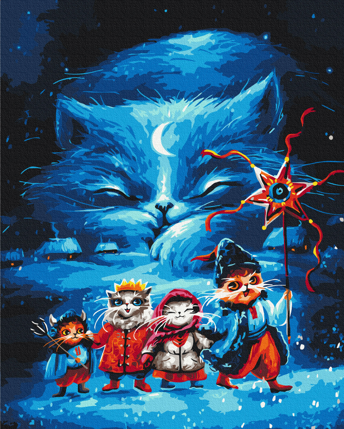 Painting by numbers Cats' Christmas nativity scene © Marianna Pashchuk (BS54253)