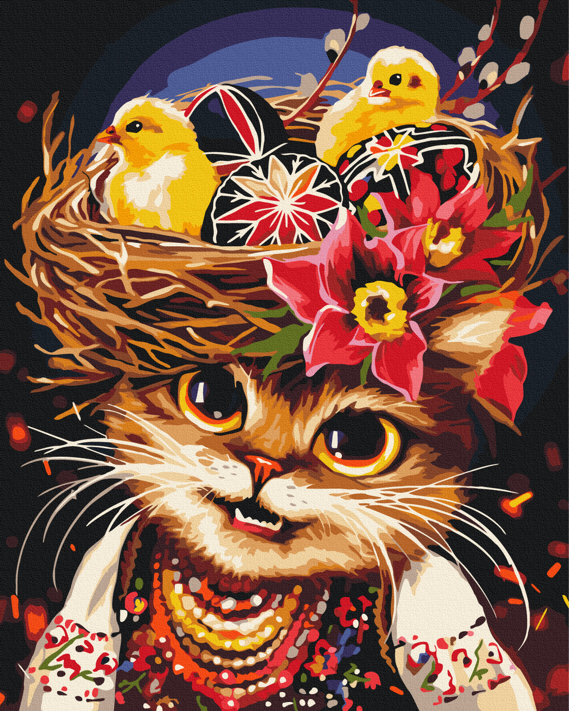 Painting by numbers Easter kitty © Marianna Pashchuk (BS54421)