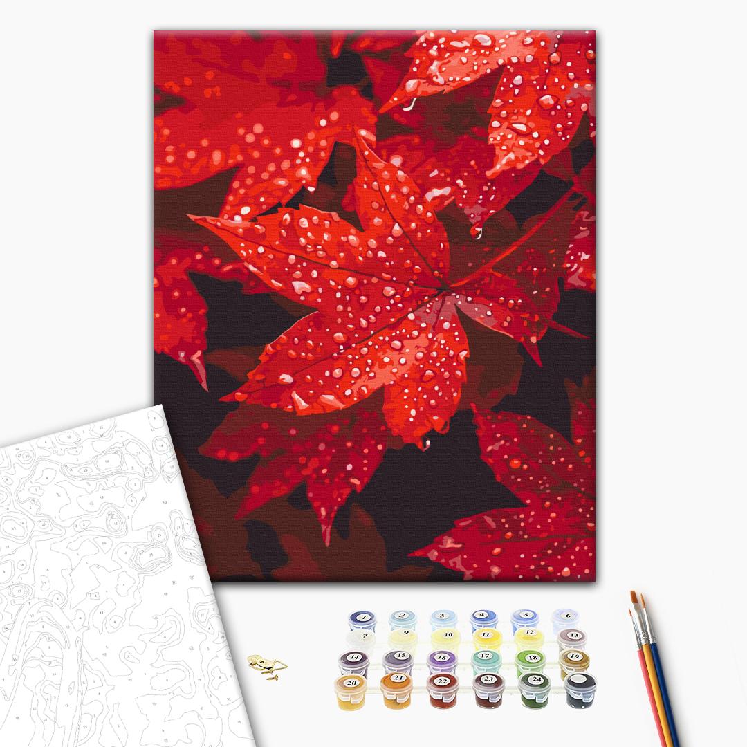 Painting by numbers Autumn heart in drops (BS54397)