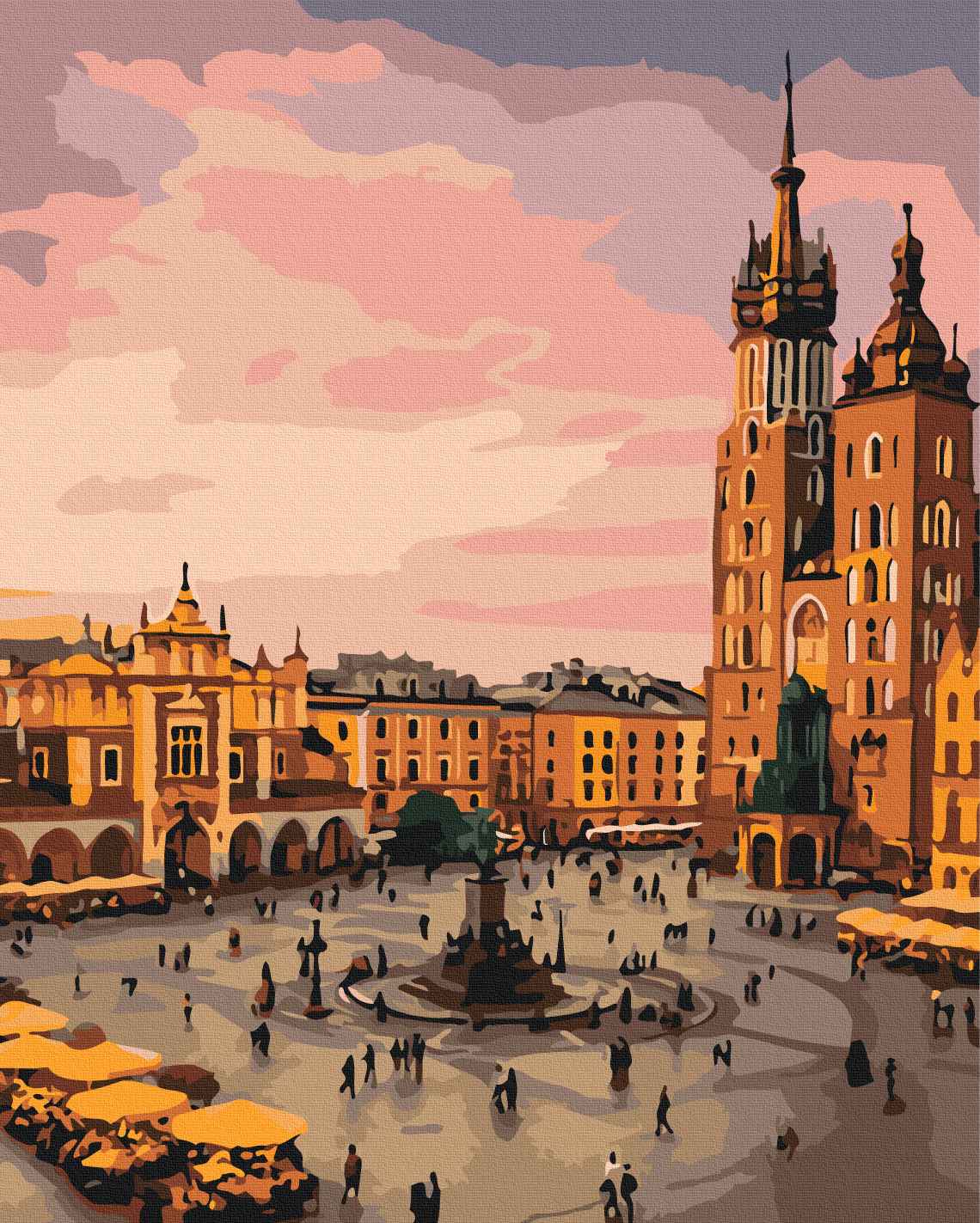 Painting by numbers The heart of Krakow at sunset (BS54544)