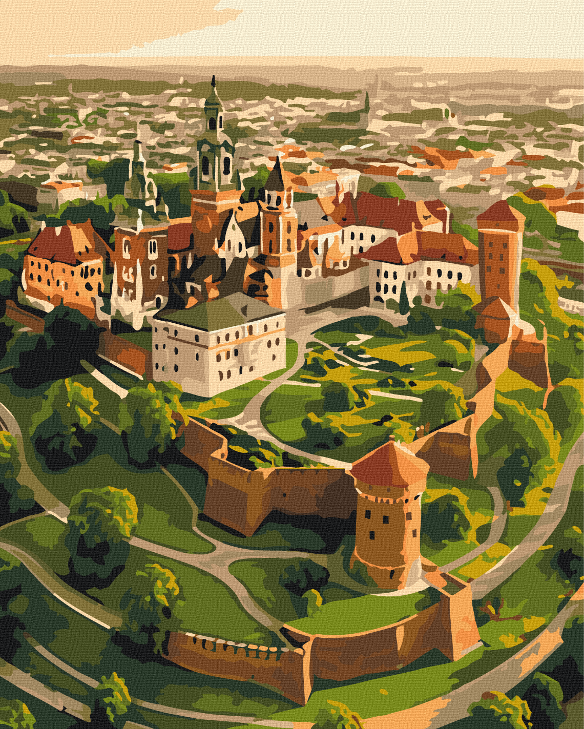 Painting by numbers Wawel Castle (BS54543) - StringArt.lv