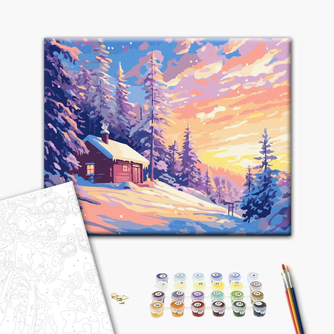 Painting by numbers Burning winter sky (BS54525)