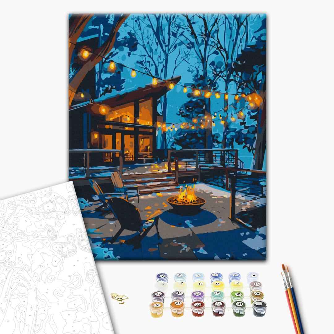 Painting by numbers An evening illuminated by fairy lights (BS54486)