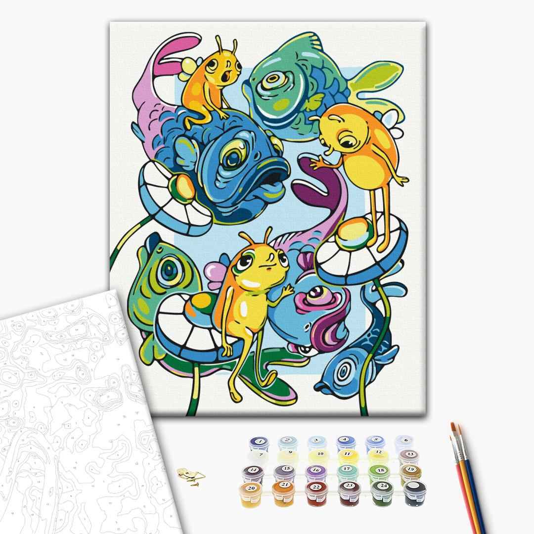 Painting by numbers Bloom of the Water World (RBS1037)