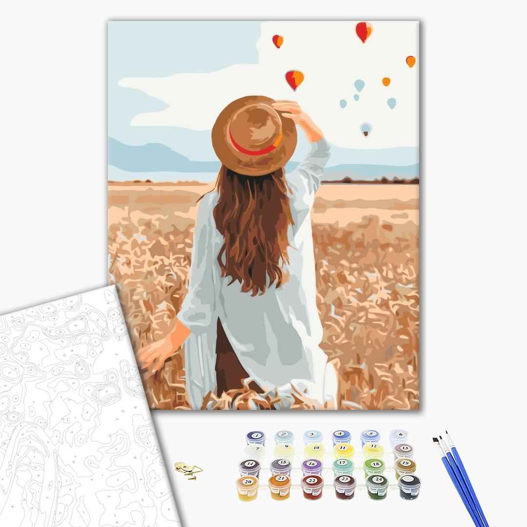 Painting by numbers Traveler in a rye field (BS51328)