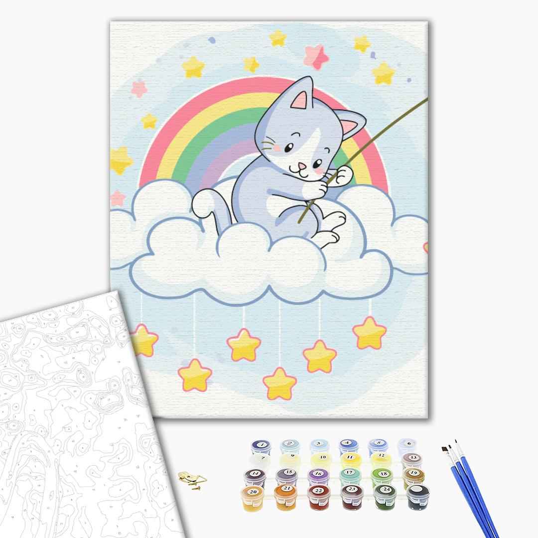 Painting by numbers Cat star catcher (BS51346)