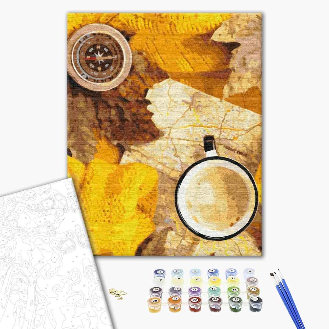 Painting by numbers Flatlay of the autumn traveler (BS51347)