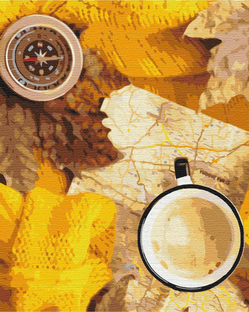 Painting by numbers Flatlay of the autumn traveler (BS51347)