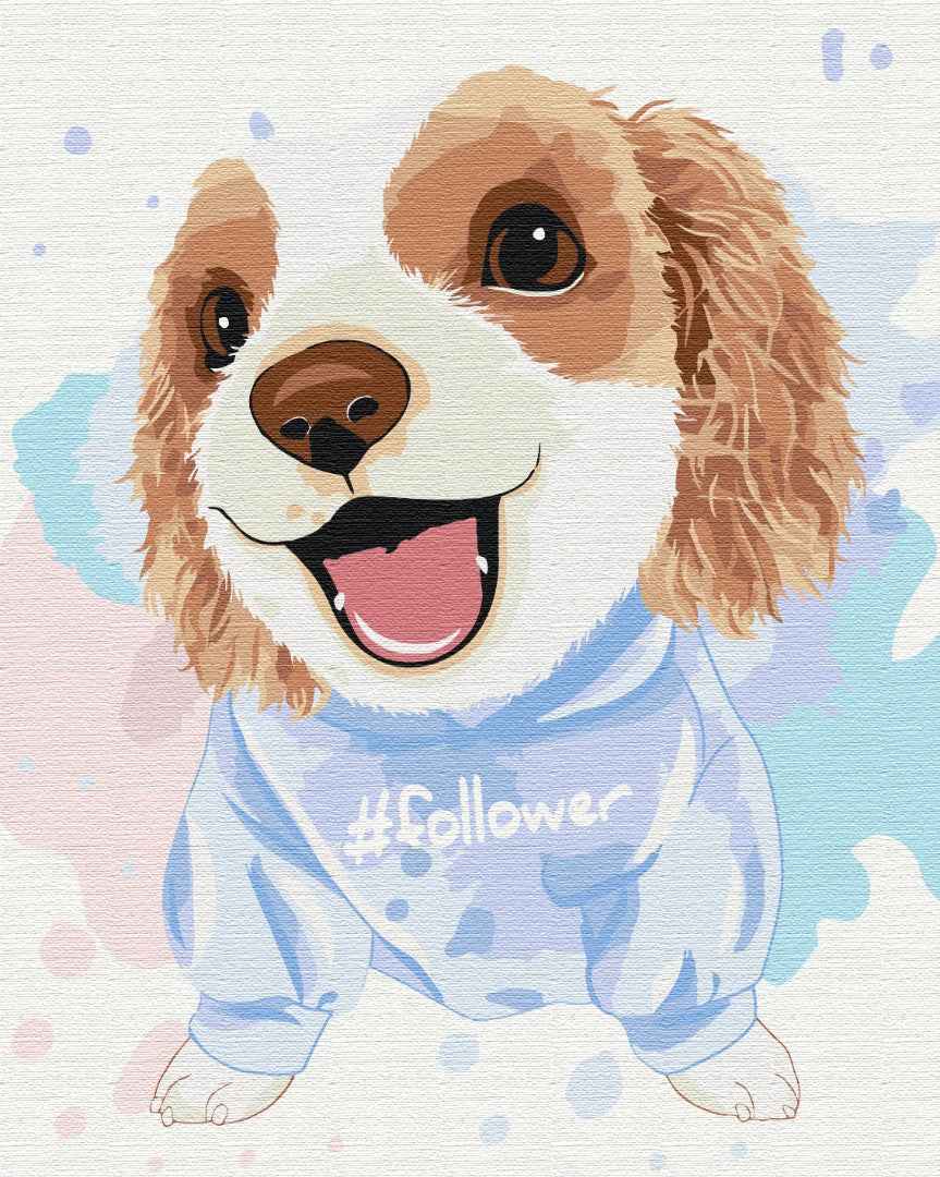 Painting by numbers Friendly dog (BS51353)