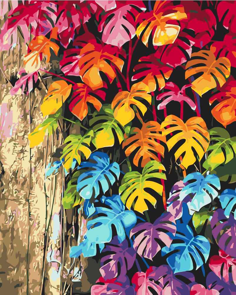 Painting by numbers Colored leaves (BS32082)