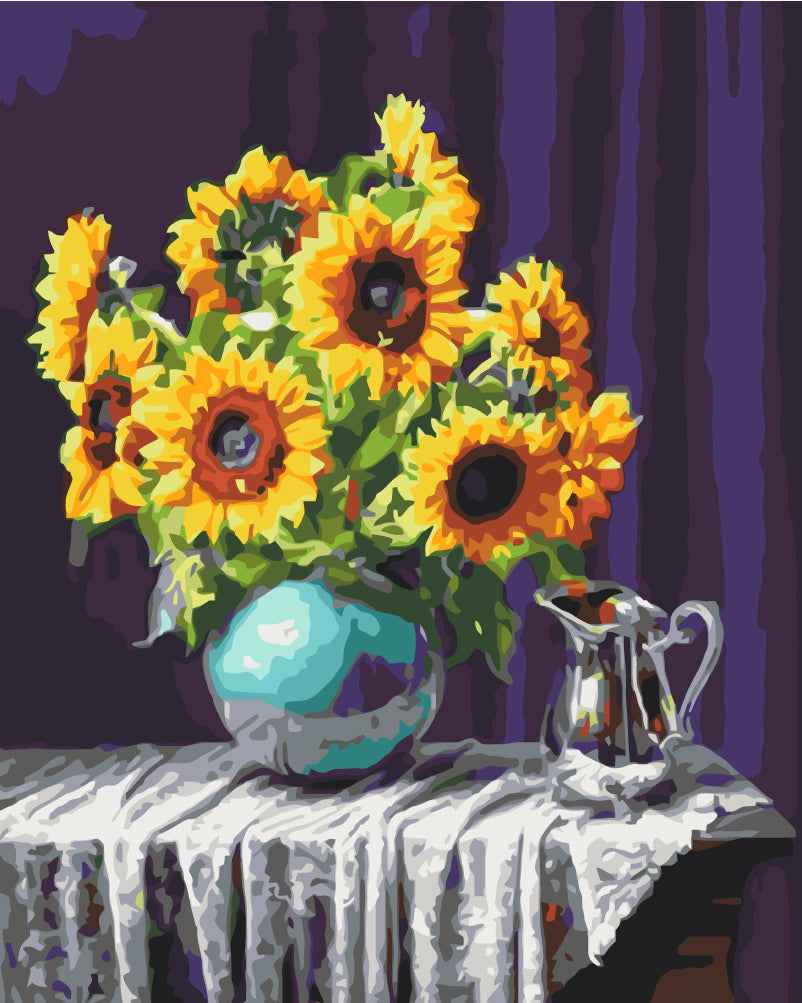Painting by numbers Sunflowers in a vase (BS5846)
