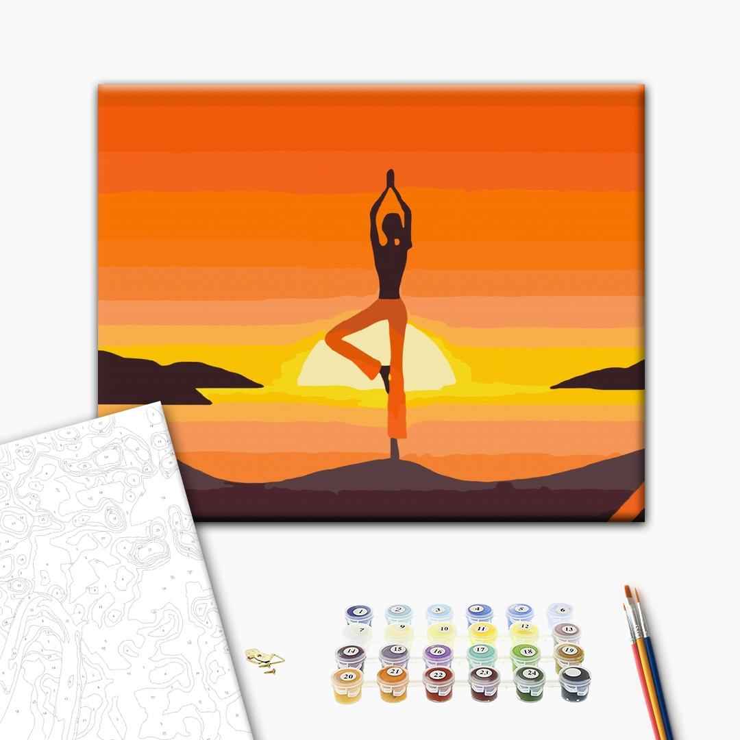 Painting by numbers Yoga asana (BS34817)