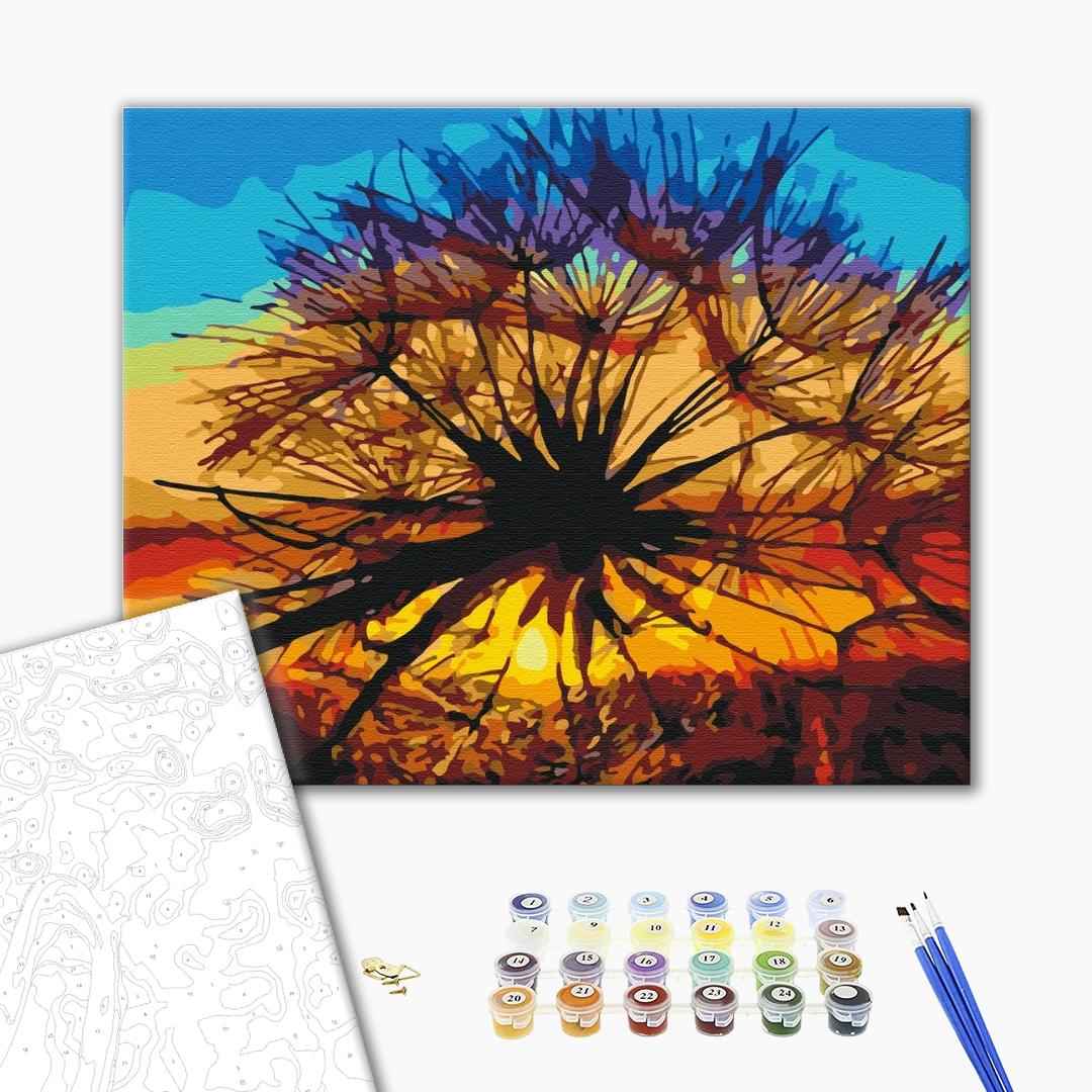 Painting by numbers Dandelion at summer sunset (BS35667)