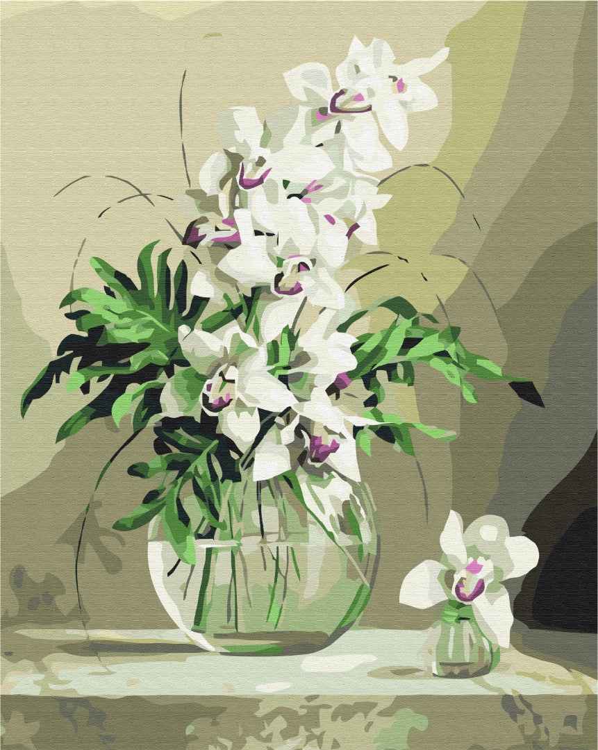 Painting by numbers Orchids in a vase (BS21177)