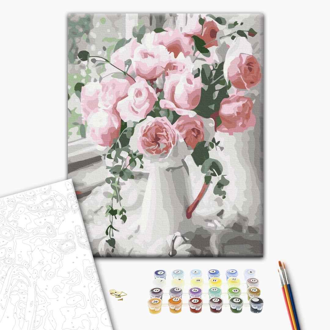 Painting by numbers Bouquet of delicate roses (BS29390)