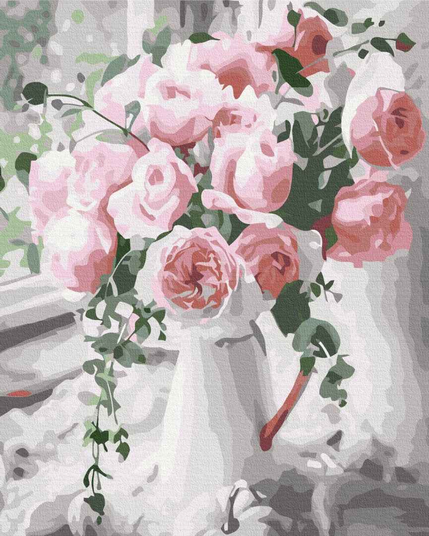 Painting by numbers Bouquet of delicate roses (BS29390)