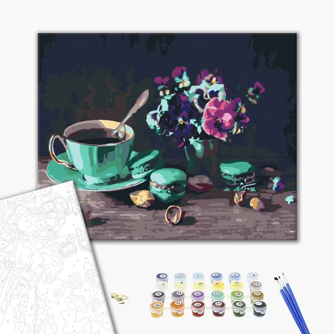 Painting by numbers Coffee with macaroons (BS31574)
