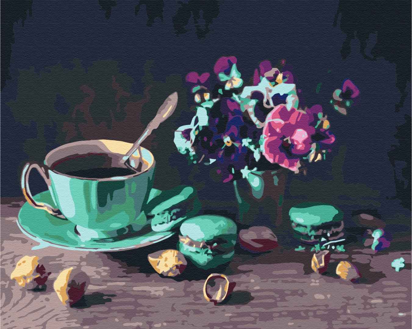 Painting by numbers Coffee with macaroons (BS31574)